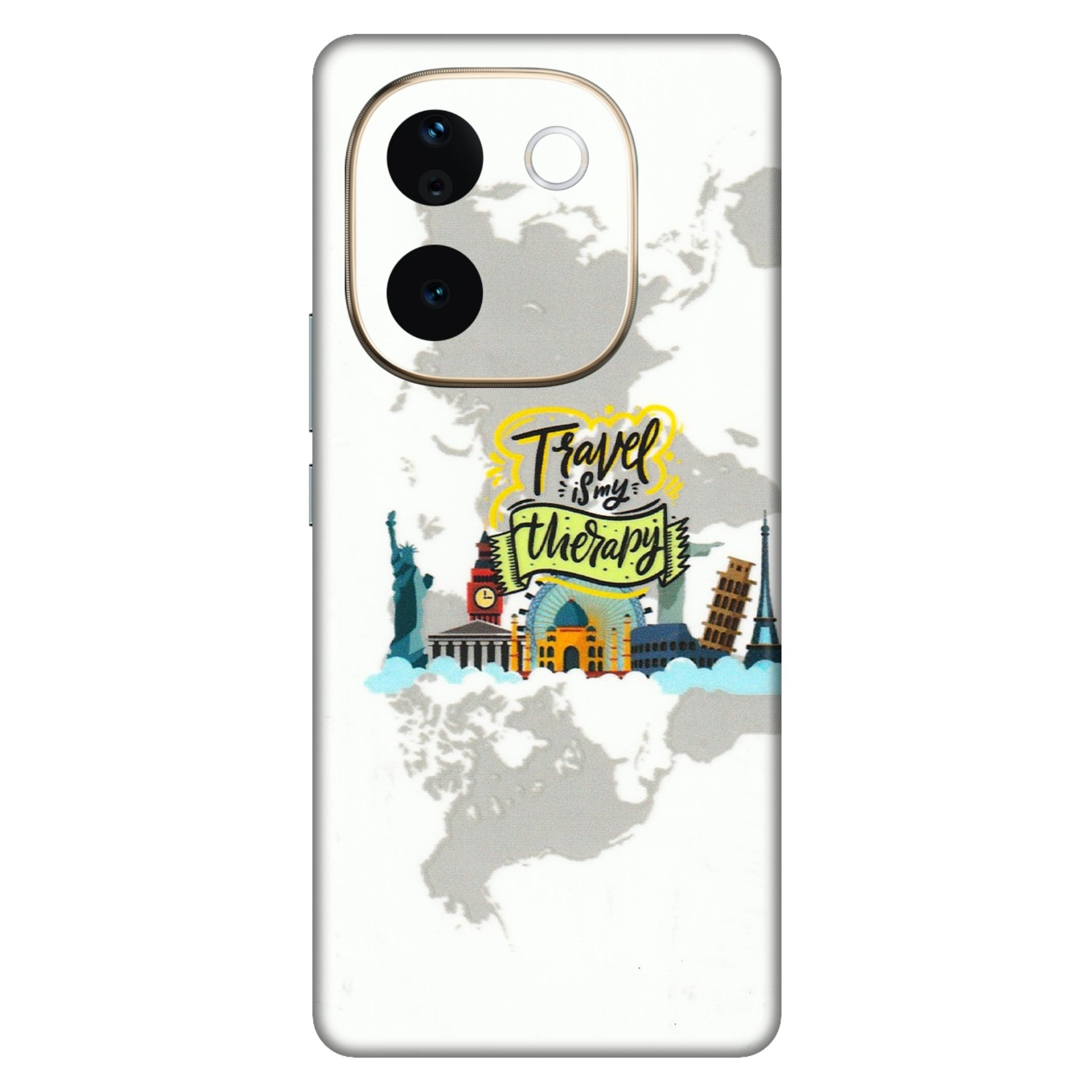 VIVO Z/V/X/T/U/S Series Phone Skins (All Models) - Travel Therapy - 3D Embossed Finish (L-199) Vivo T3 Pro (5G)