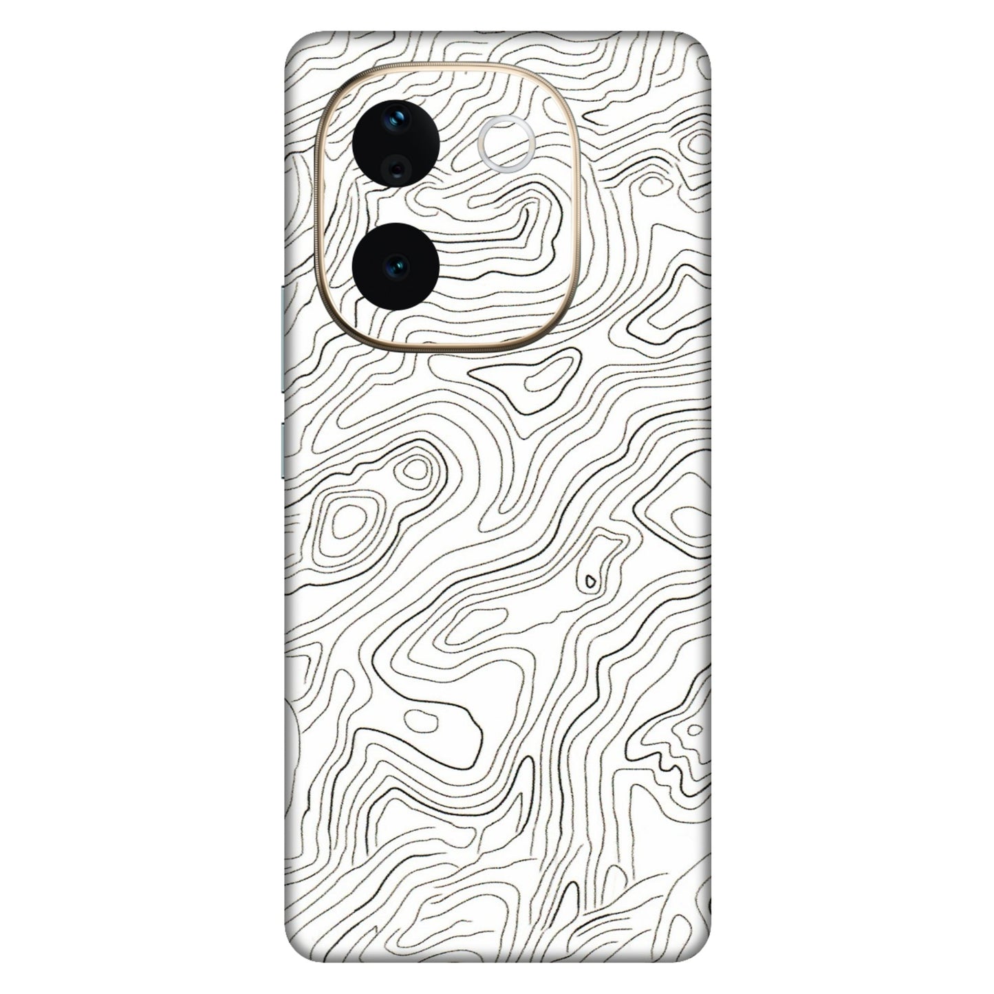 VIVO Z/V/X/T/U/S Series Phone Skins (All Models) - White Black Swirls - 3D Embossed Finish (L-219) Vivo T3 Pro (5G)