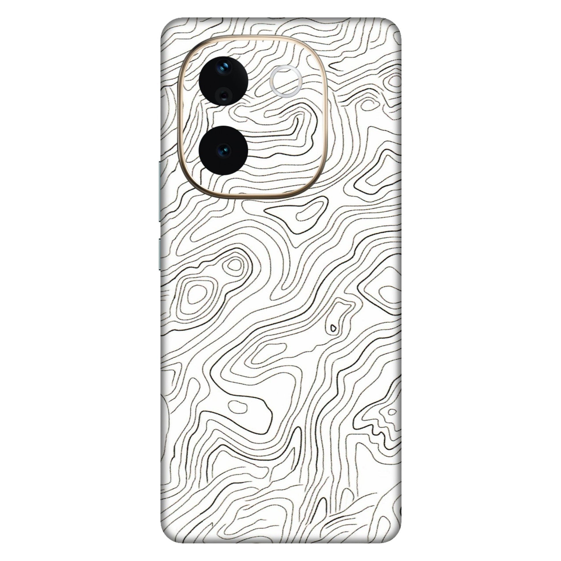 VIVO Z/V/X/T/U/S Series Phone Skins (All Models) - White Black Swirls - 3D Embossed Finish (L-219) Vivo T3 Pro (5G)
