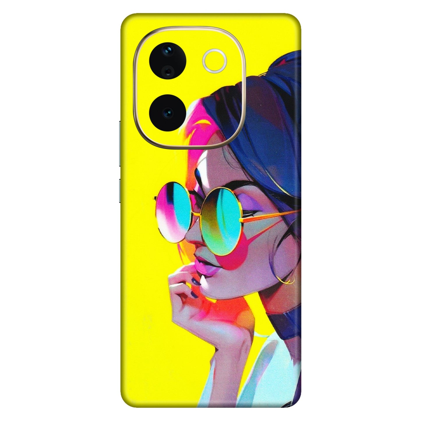 VIVO Z/V/X/T/U/S Series Phone Skins (All Models) - Bold Stylish Girl - 3D Embossed Finish (L-222) Vivo T3 Pro (5G)