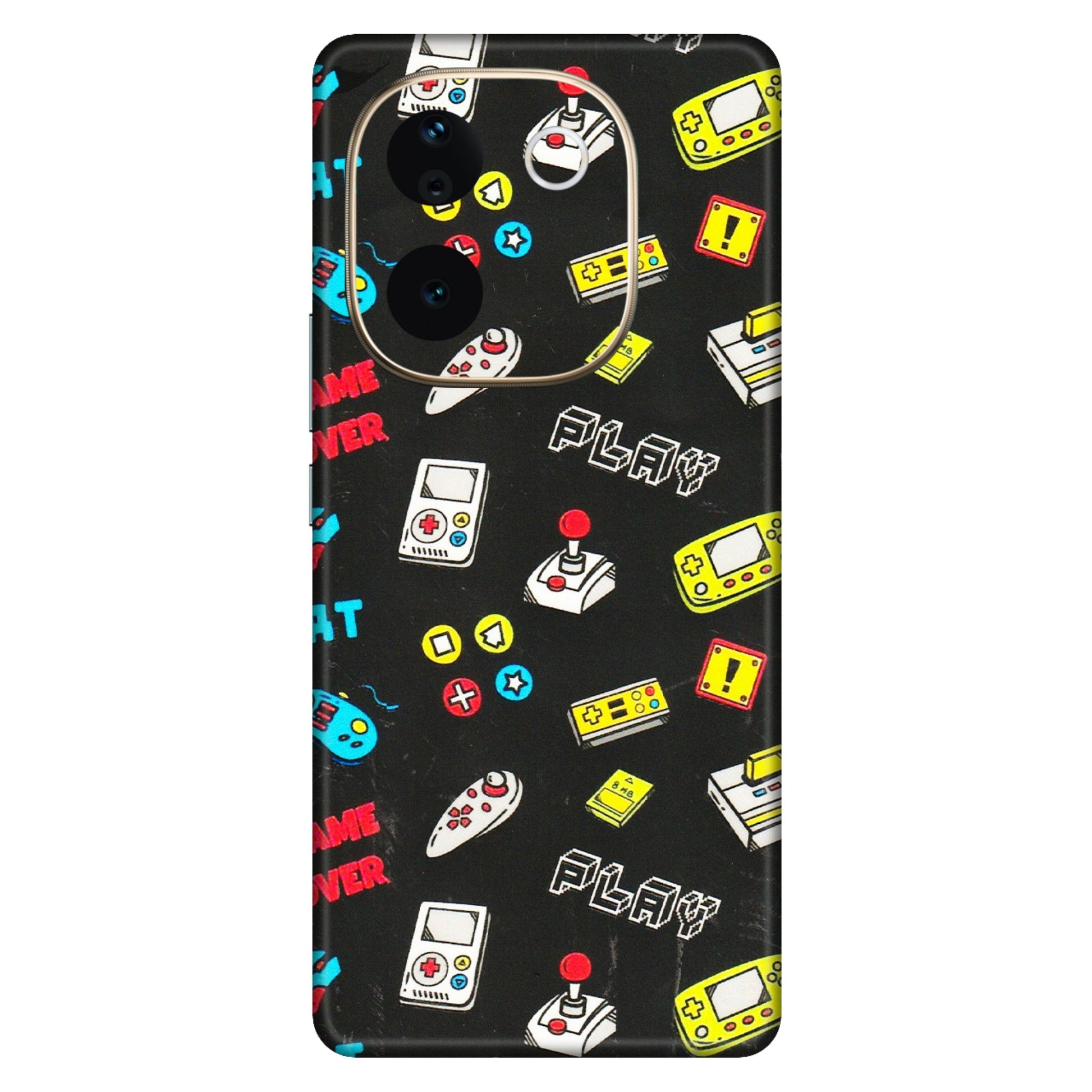 VIVO Z/V/X/T/U/S Series Phone Skins (All Models) - Gaming Doodles - 3D Embossed Finish (L-224) Vivo T3 Pro (5G)