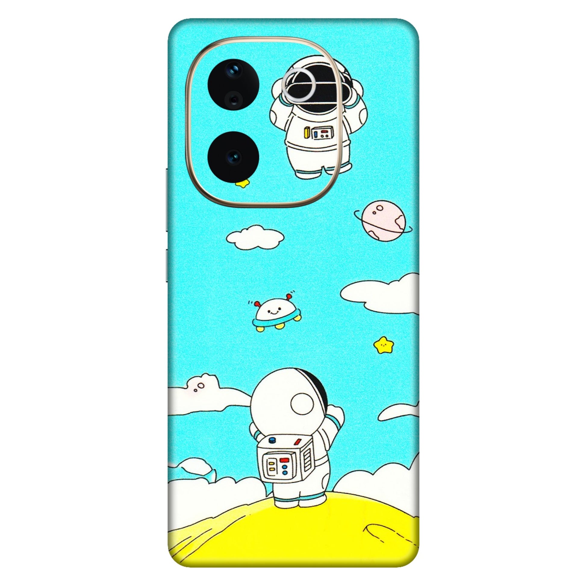 VIVO Z/V/X/T/U/S Series Phone Skins (All Models) - Blue Skies Astro Float - 3D Embossed Finish (L-230) Vivo T3 Pro (5G)