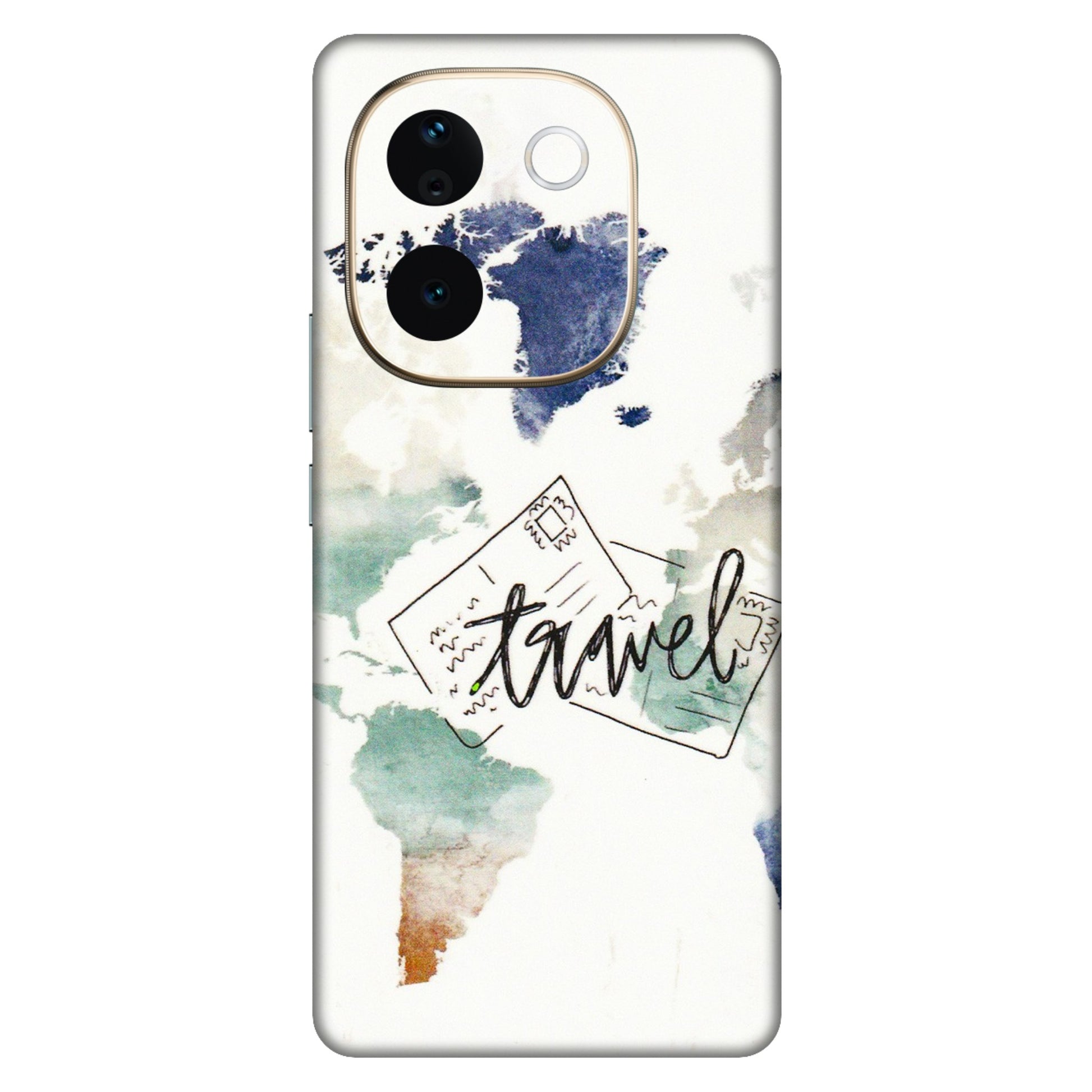 VIVO Z/V/X/T/U/S Series Phone Skins (All Models) - Travel The World - 3D Embossed Finish (L-232) Vivo T3 Pro (5G)