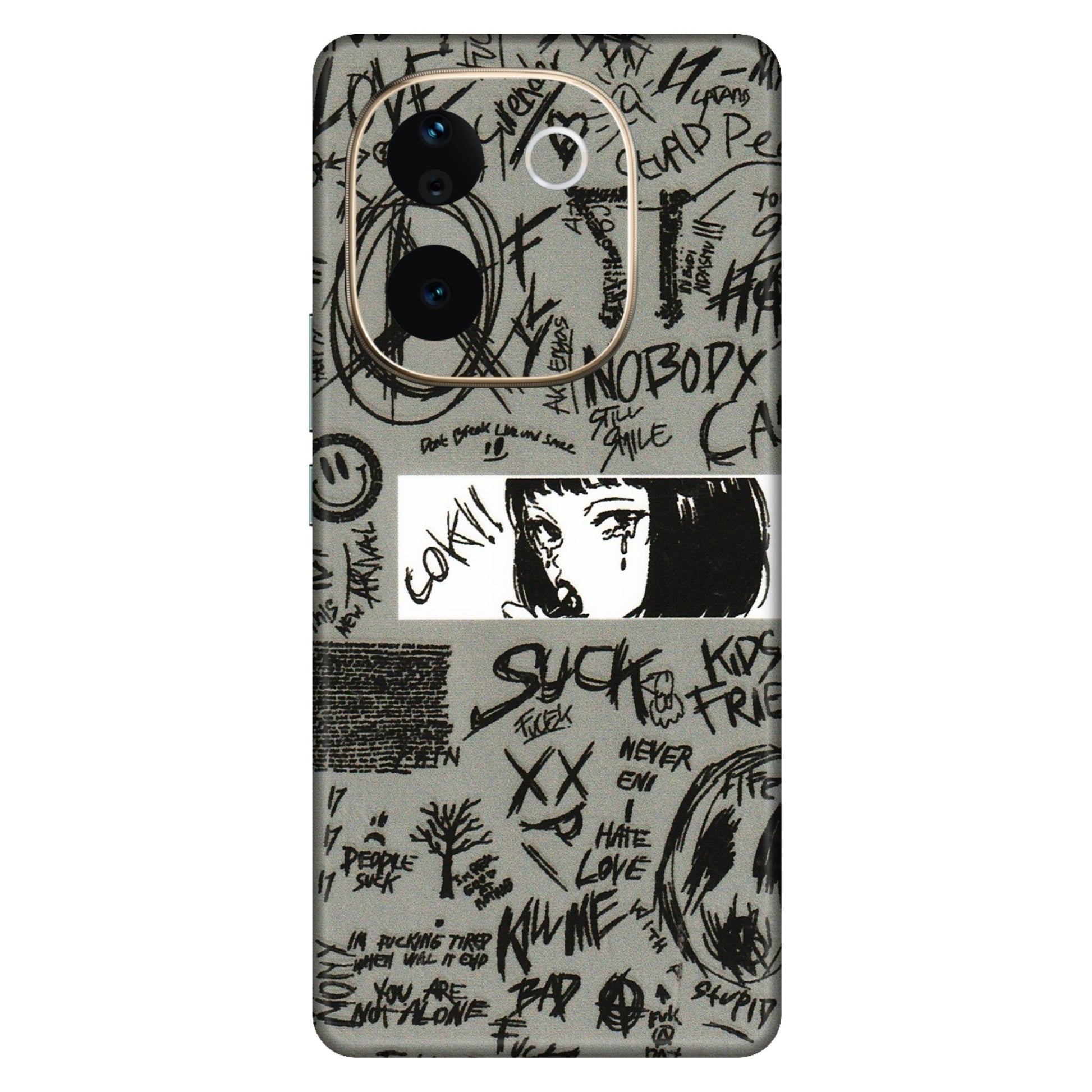 VIVO Z/V/X/T/U/S Series Phone Skins (All Models) - Never Have Love Anime - 3D Embossed Finish (L-260) Vivo T3 Pro (5G)