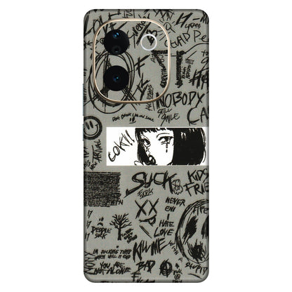 VIVO Z/V/X/T/U/S Series Phone Skins (All Models) - Never Have Love Anime - 3D Embossed Finish (L-260) Vivo T3 Pro (5G)