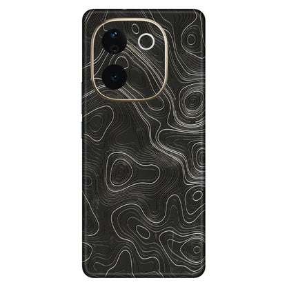 VIVO Z/V/X/T/U/S Series Phone Skins (All Models) - Abstract White Line Map - 3D Embossed Finish (L-269) Vivo T3 Pro (5G)