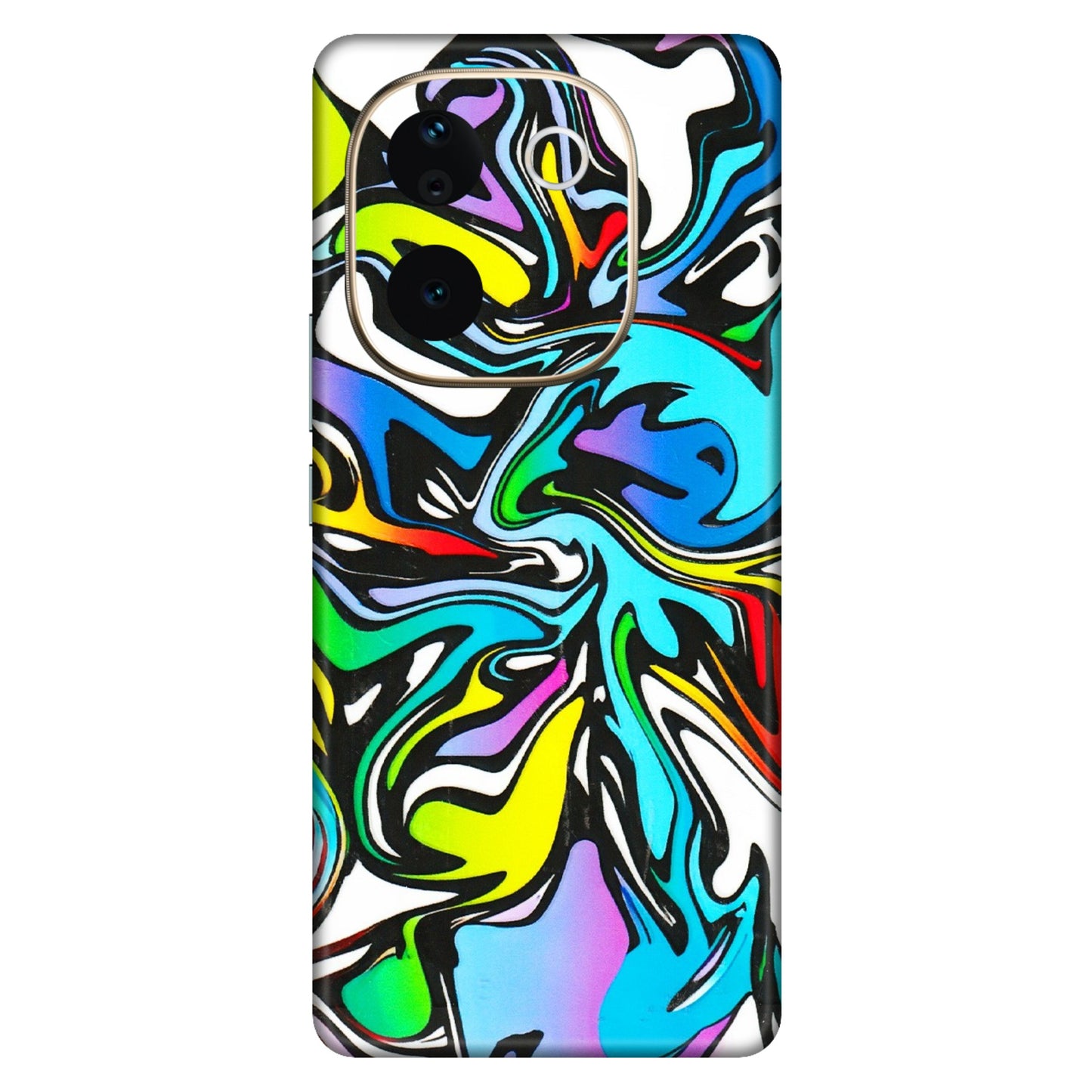 VIVO Z/V/X/T/U/S Series Phone Skins (All Models) - Abstract Colour Paints - 3D Embossed Finish (L-271) Vivo T3 Pro (5G)