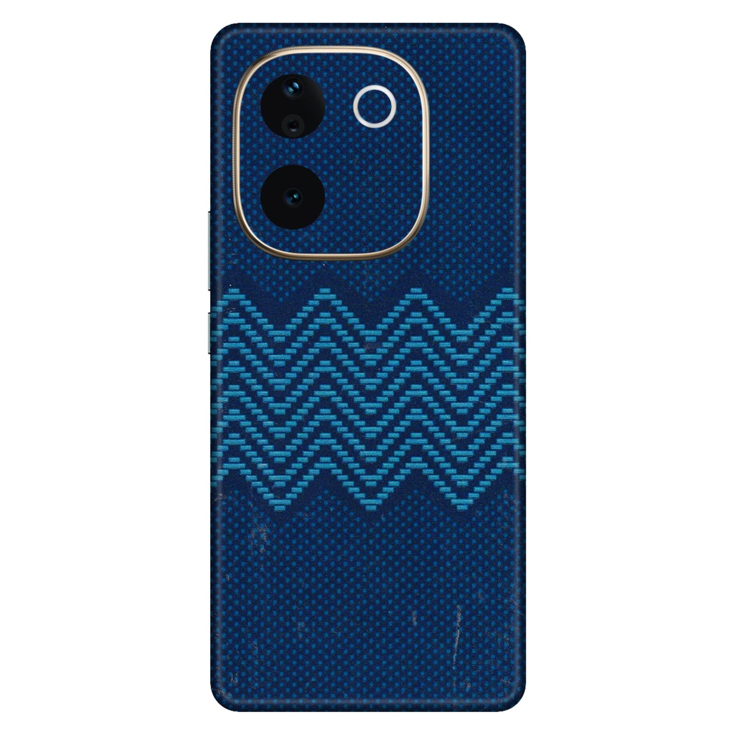 VIVO Z/V/X/T/U/S Series Phone Skins (All Models) - Blue Sober Waves - 3D Embossed Finish (L-306) Vivo T3 Pro (5G)