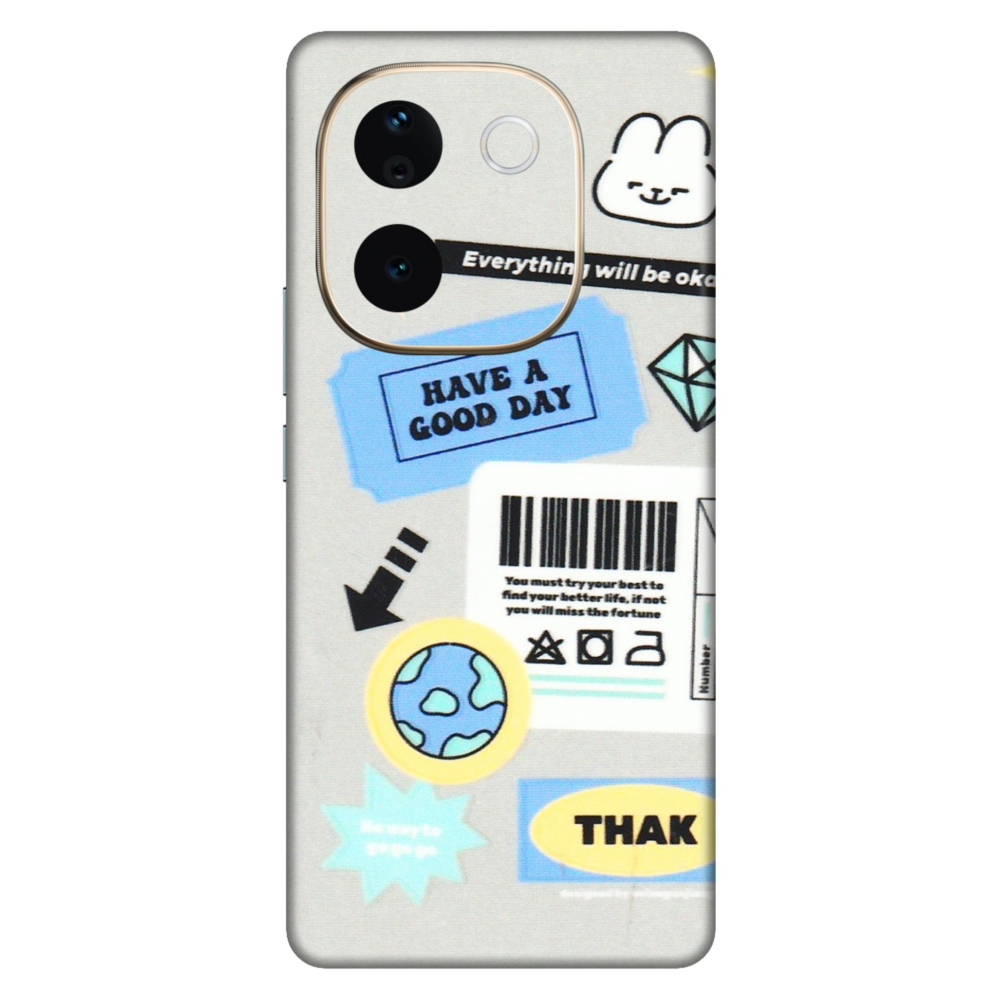 VIVO Z/V/X/T/U/S Series Phone Skins (All Models) - Will Be Okay Design - 3D Embossed Finish (L-316) Vivo T3 Pro (5G)