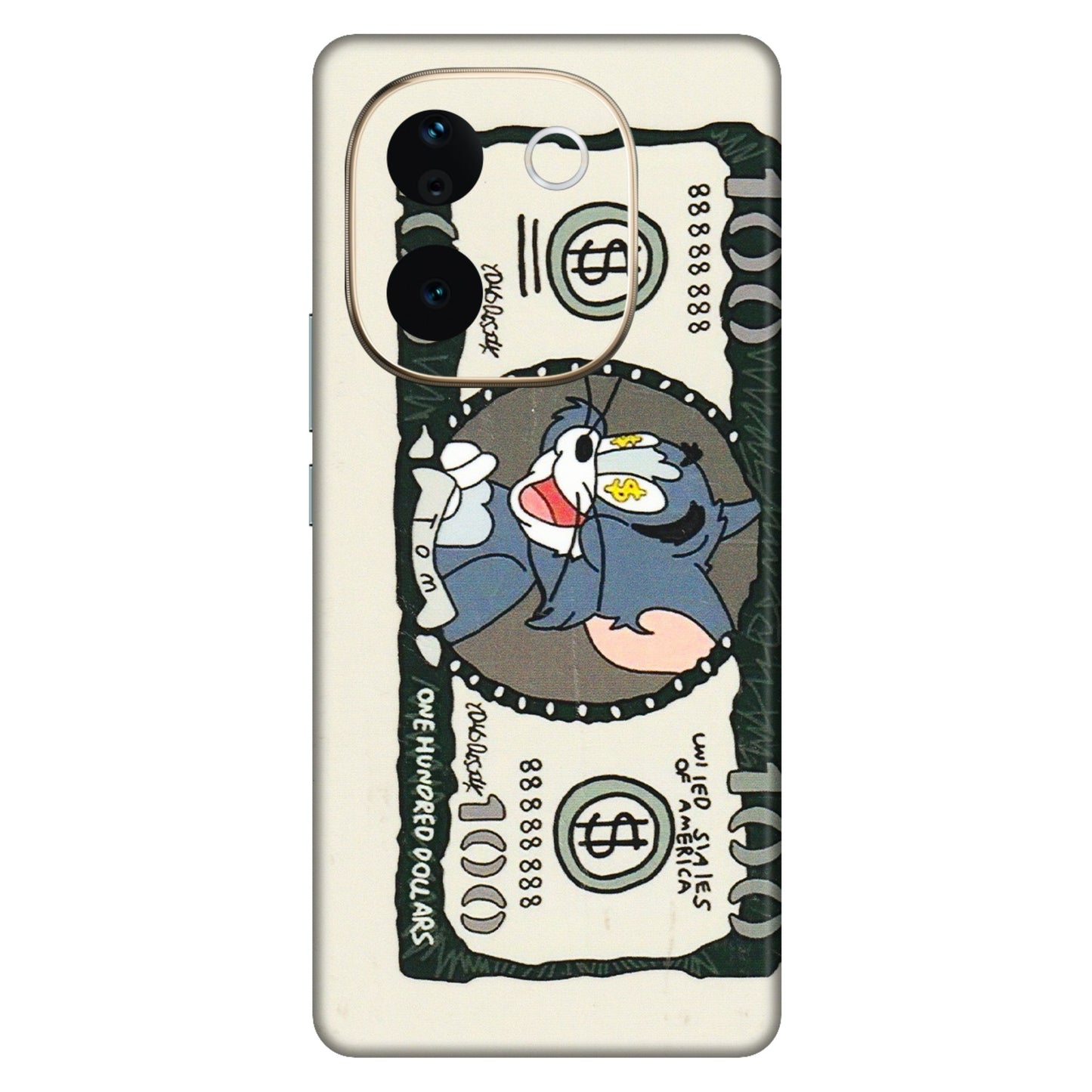 VIVO Z/V/X/T/U/S Series Phone Skins (All Models) - Tom Hundred Dollar - 3D Embossed Finish (L-324) Vivo T3 Pro (5G)