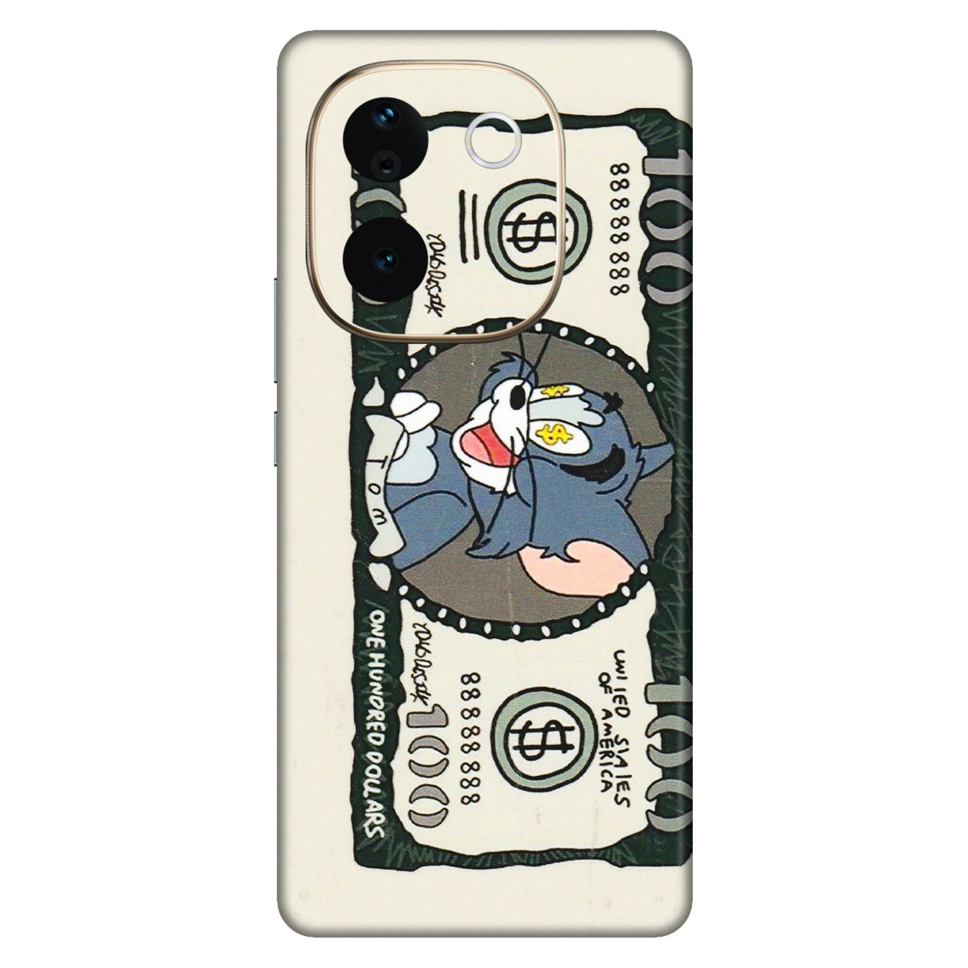 VIVO Z/V/X/T/U/S Series Phone Skins (All Models) - Tom Hundred Dollar - 3D Embossed Finish (L-324) Vivo T3 Pro (5G)
