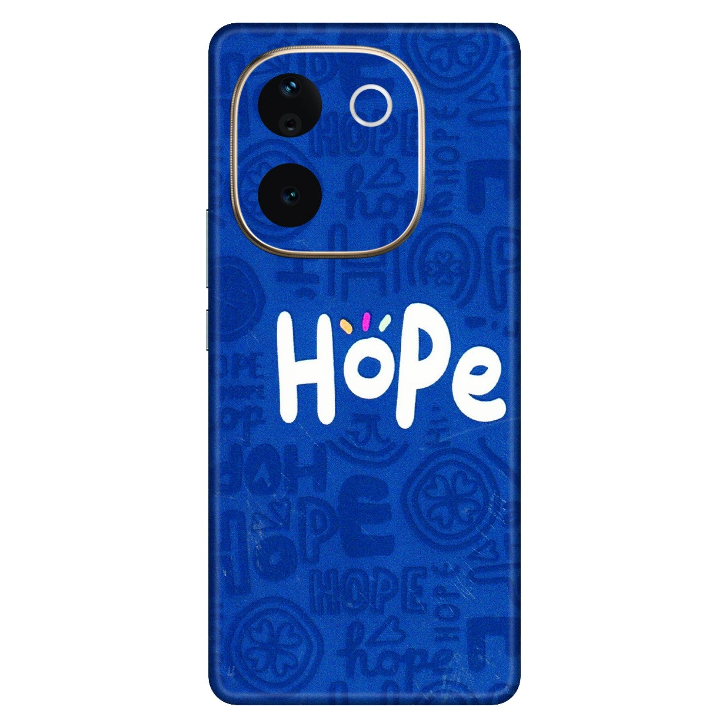 VIVO Z/V/X/T/U/S Series Phone Skins (All Models) - Hope Doodles Blue - 3D Embossed Finish (L-43) Vivo T3 Pro (5G)