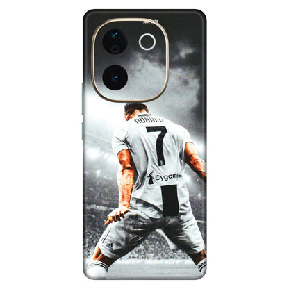 VIVO Z/V/X/T/U/S Series Phone Skins (All Models) - Ronaldo CR7 Crazy - 3D Embossed Finish (L-44) Vivo T3 Pro (5G)
