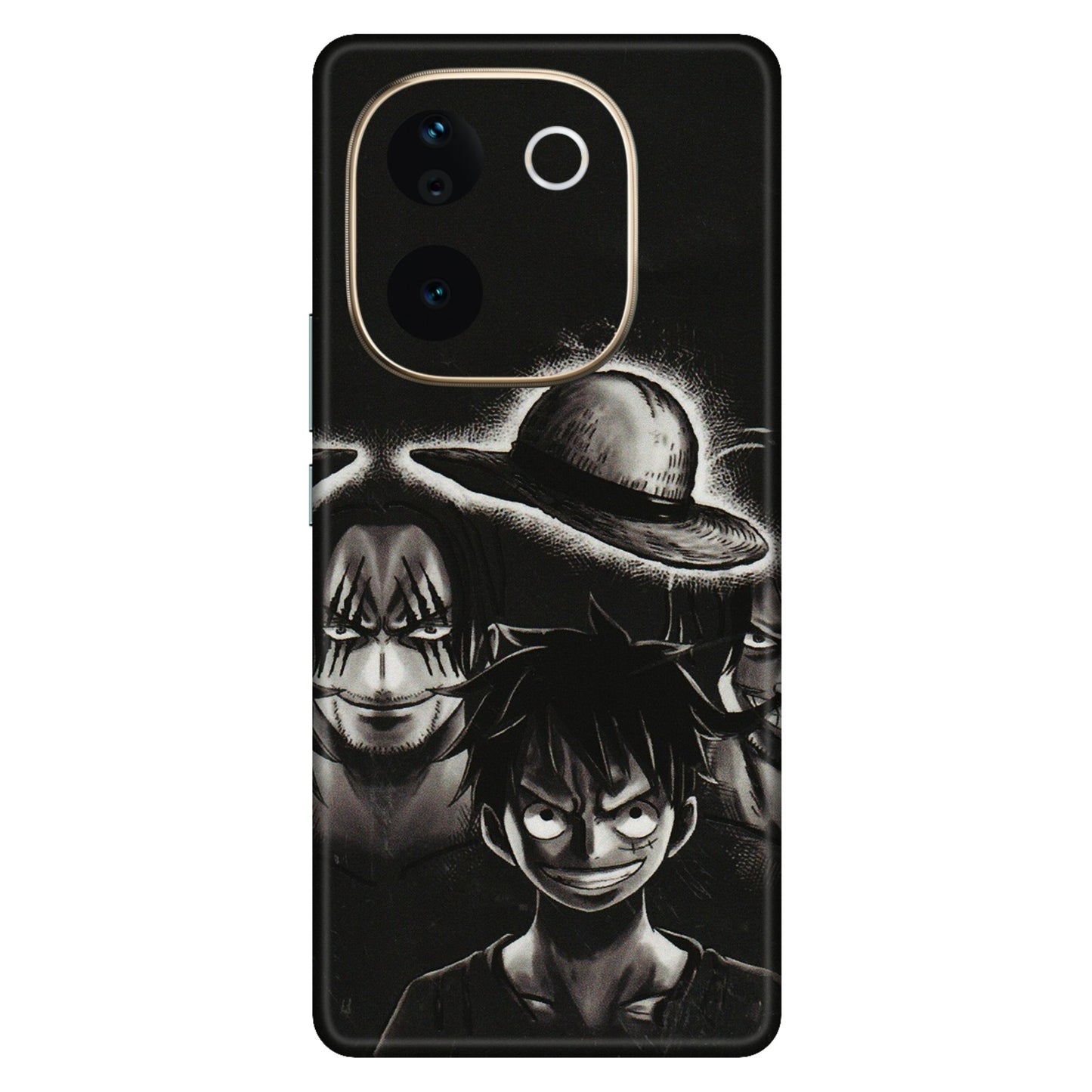 VIVO Z/V/X/T/U/S Series Phone Skins (All Models) - Black Luffy Hat - 3D Embossed Finish (L-57) Vivo T3 Pro (5G)