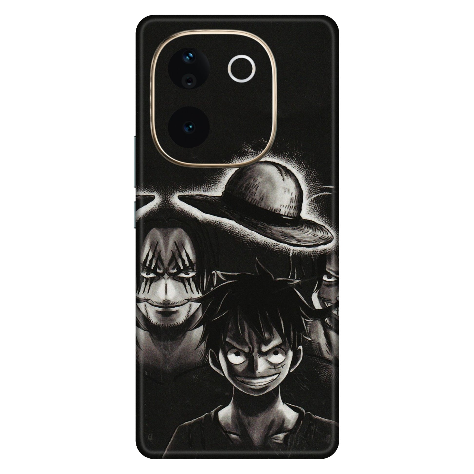 VIVO Z/V/X/T/U/S Series Phone Skins (All Models) - Black Luffy Hat - 3D Embossed Finish (L-57) Vivo T3 Pro (5G)