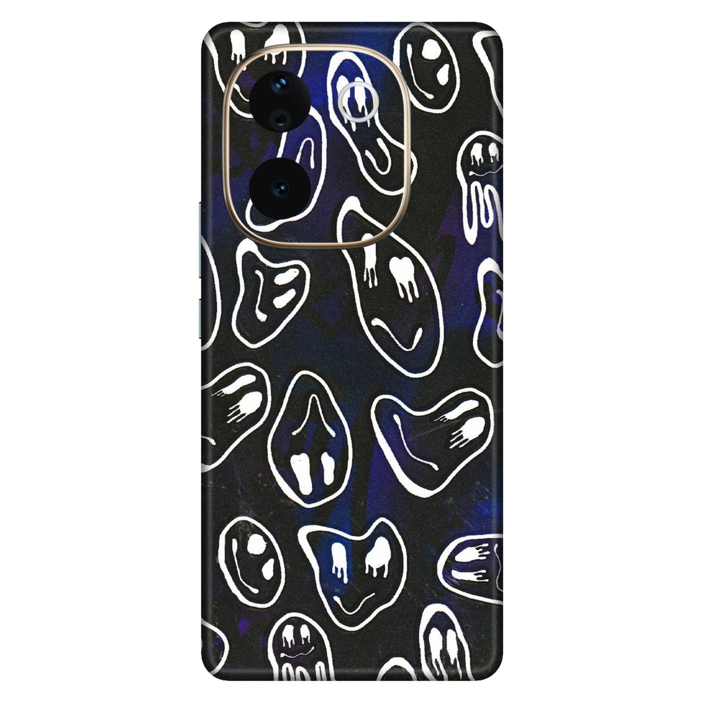 VIVO Z/V/X/T/U/S Series Phone Skins (All Models) - Distorted Smileys - 3D Embossed Finish (L-92) Vivo T3 Pro (5G)