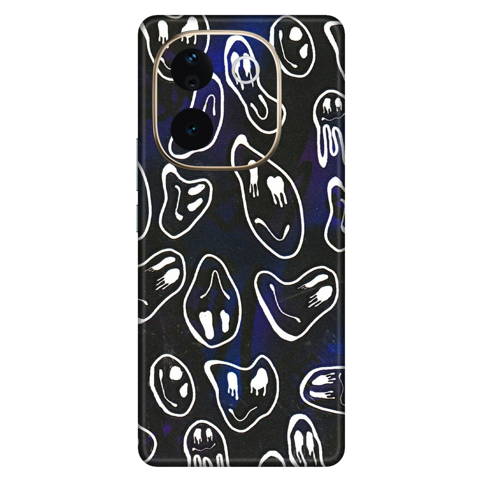 VIVO Z/V/X/T/U/S Series Phone Skins (All Models) - Distorted Smileys - 3D Embossed Finish (L-92) Vivo T3 Pro (5G)