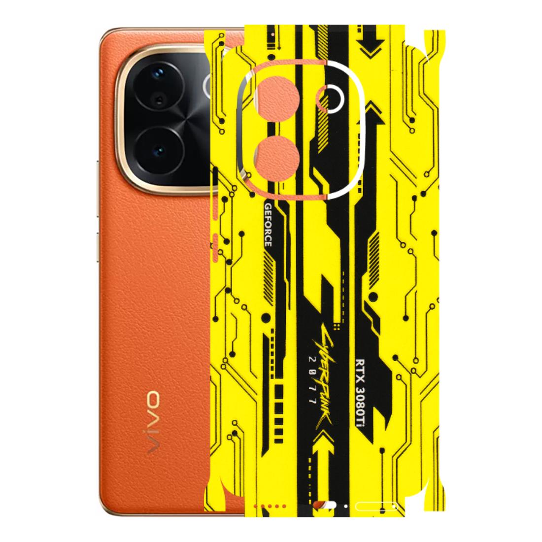 VIVO Z/V/X/T/U/S Series Phone Skins (All Models) - Yellow Cyberpunk - 3D Embossed Finish (L-93) Vivo T3 Pro (5G)