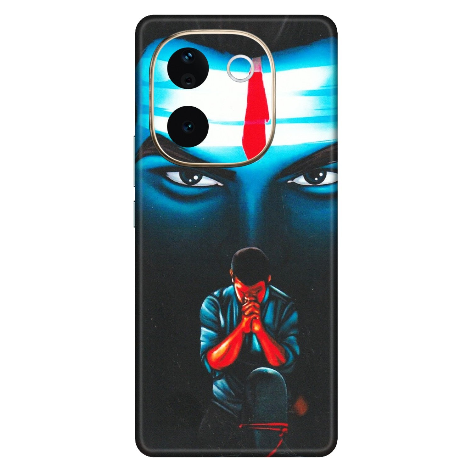 VIVO Z/V/X/T/U/S Series Phone Skins (All Models) - Mahakal Bhakt - Matte Finish (M-112) Vivo T3 Pro (5G)