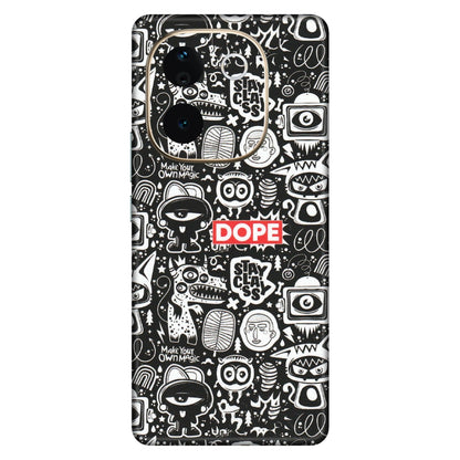 VIVO Z/V/X/T/U/S Series Phone Skins (All Models) - Dope Stay Classy Black Doodles - Matte Finish (M-126) Vivo T3 Pro (5G)