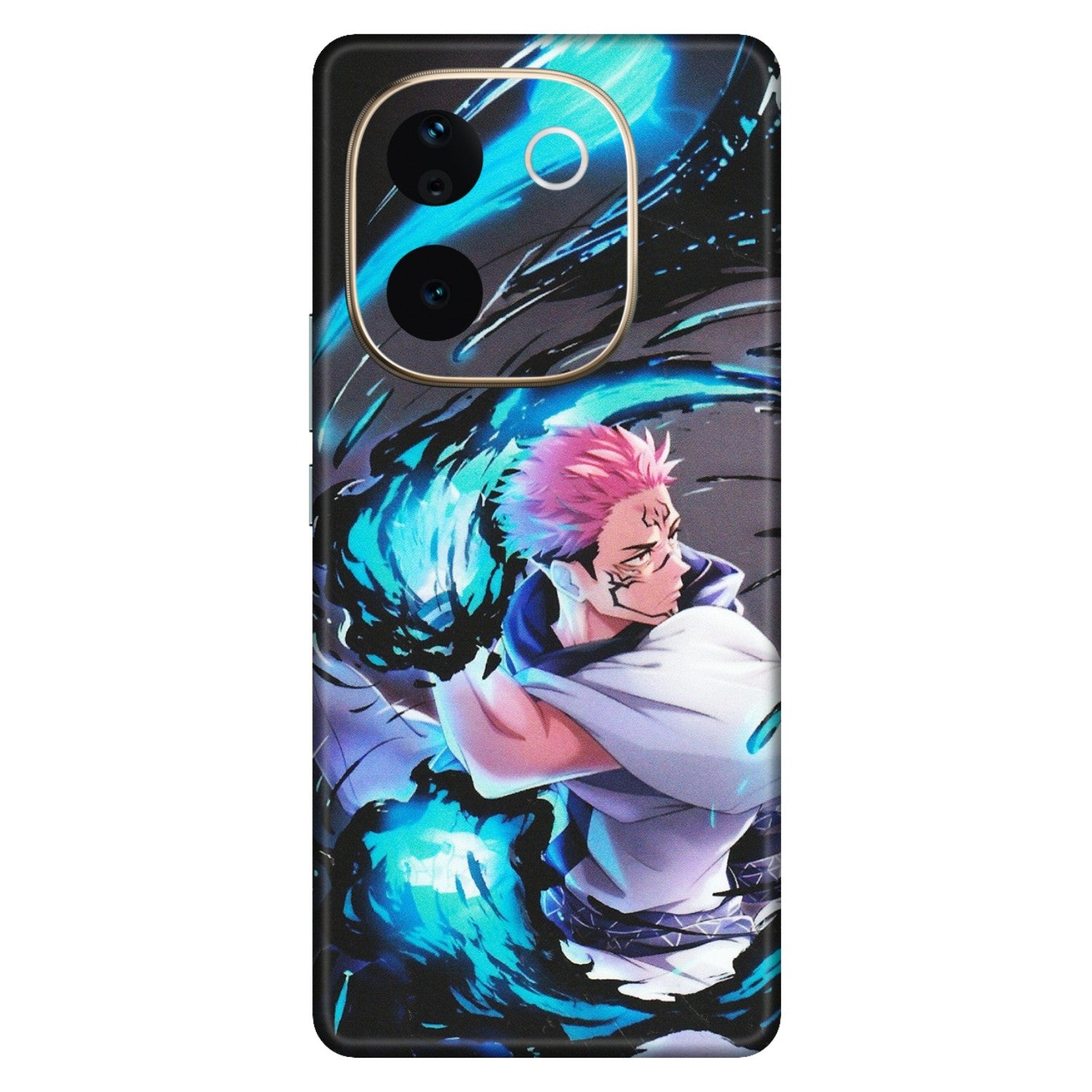 VIVO Z/V/X/T/U/S Series Phone Skins (All Models) - New Jujutsu Kaisen Grey Blue Anime - Matte Finish (M-127) Vivo T3 Pro (5G)