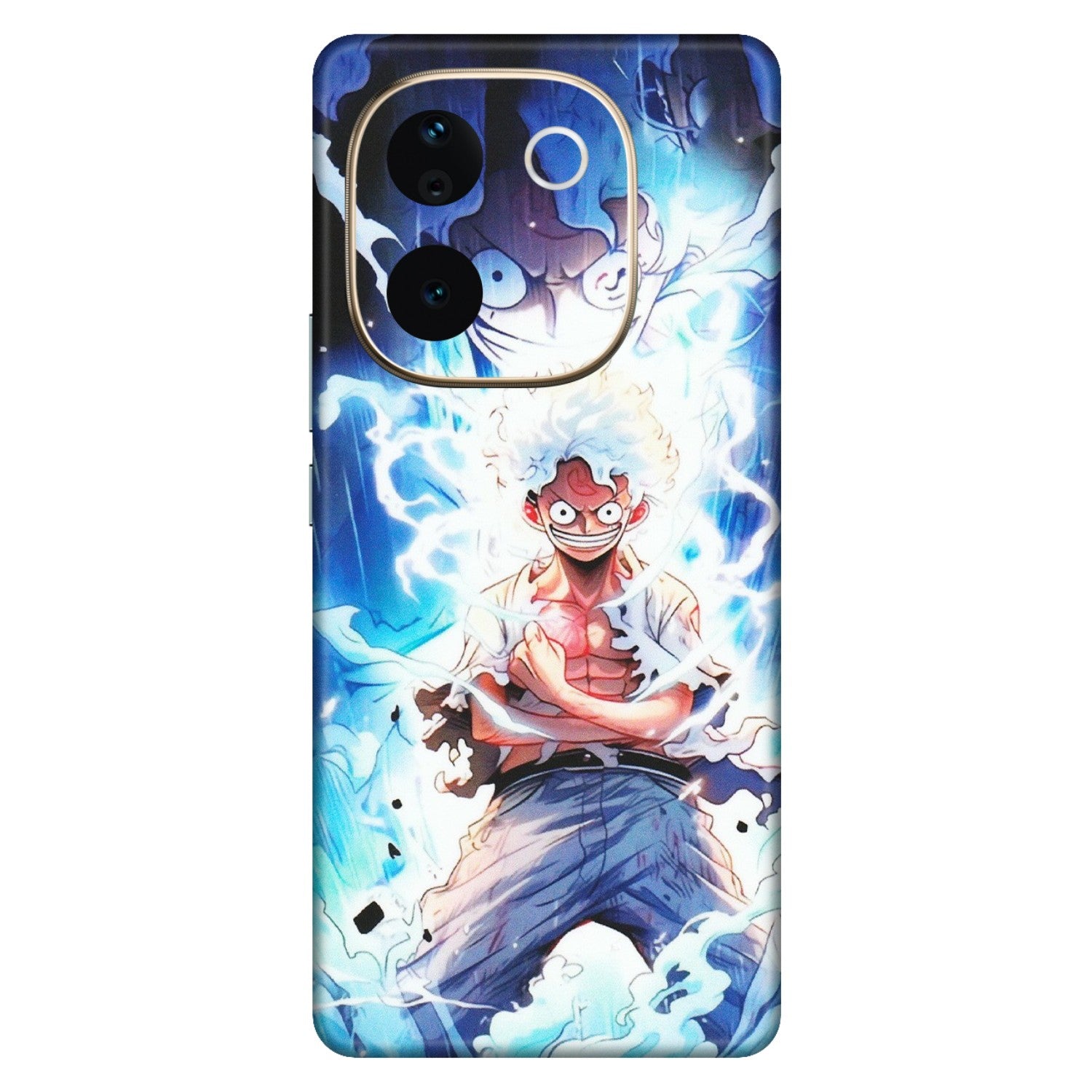VIVO Z/V/X/T/U/S Series Phone Skins (All Models) - Blue Thunder Luffy Anime - Matte Finish (M-132) Vivo T3 Pro (5G)
