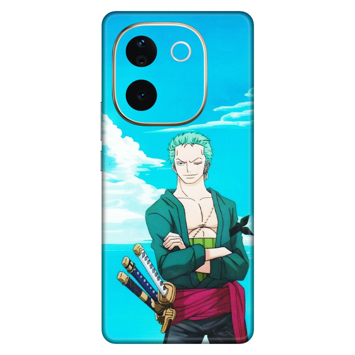 VIVO Z/V/X/T/U/S Series Phone Skins (All Models) - Cool Swordman Zoro Anime - Matte Finish (M-143) Vivo T3 Pro (5G)