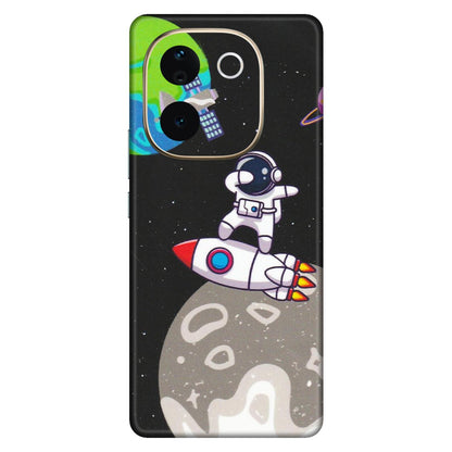 VIVO Z/V/X/T/U/S Series Phone Skins (All Models) - Astronaut Vibing Toon Running - Matte Finish (M-39) Vivo T3 Pro (5G)