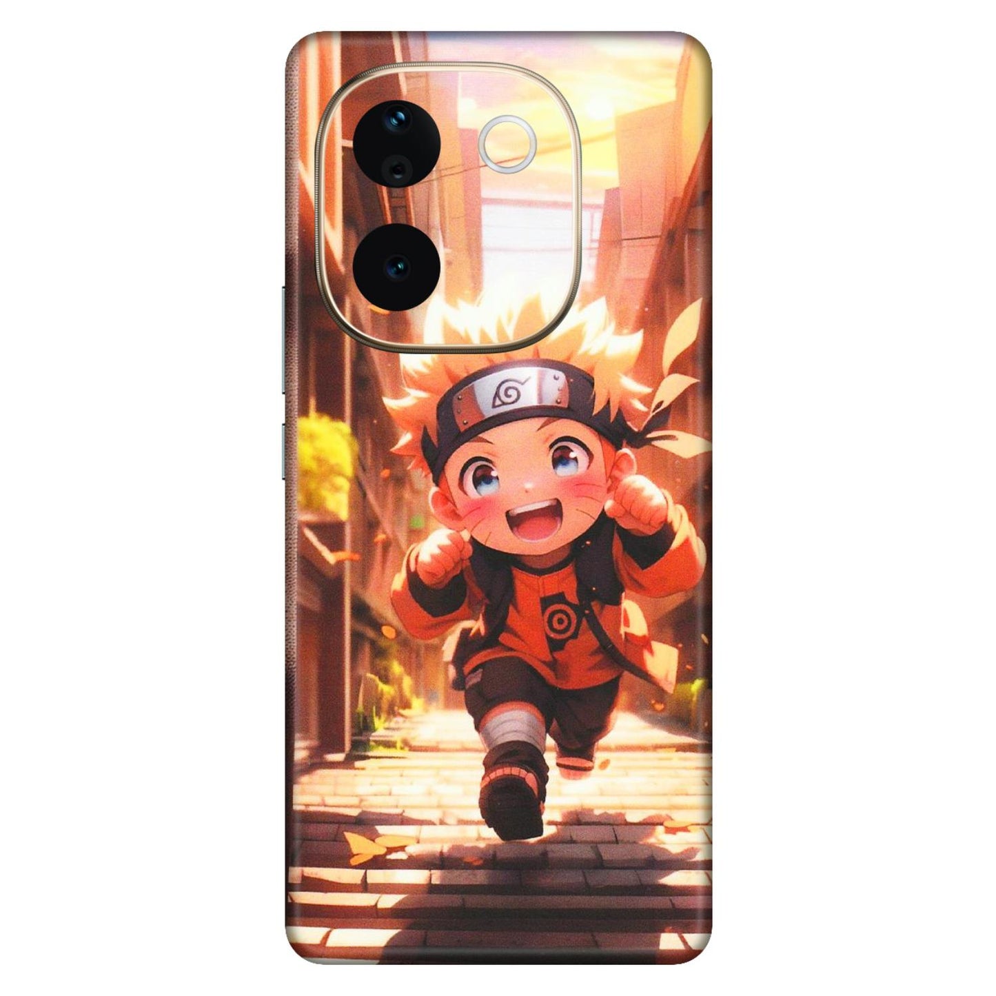VIVO Z/V/X/T/U/S Series Phone Skins (All Models) - Naruto Cute Toon Running - Matte Finish (M-04) Vivo T3 Pro (5G)