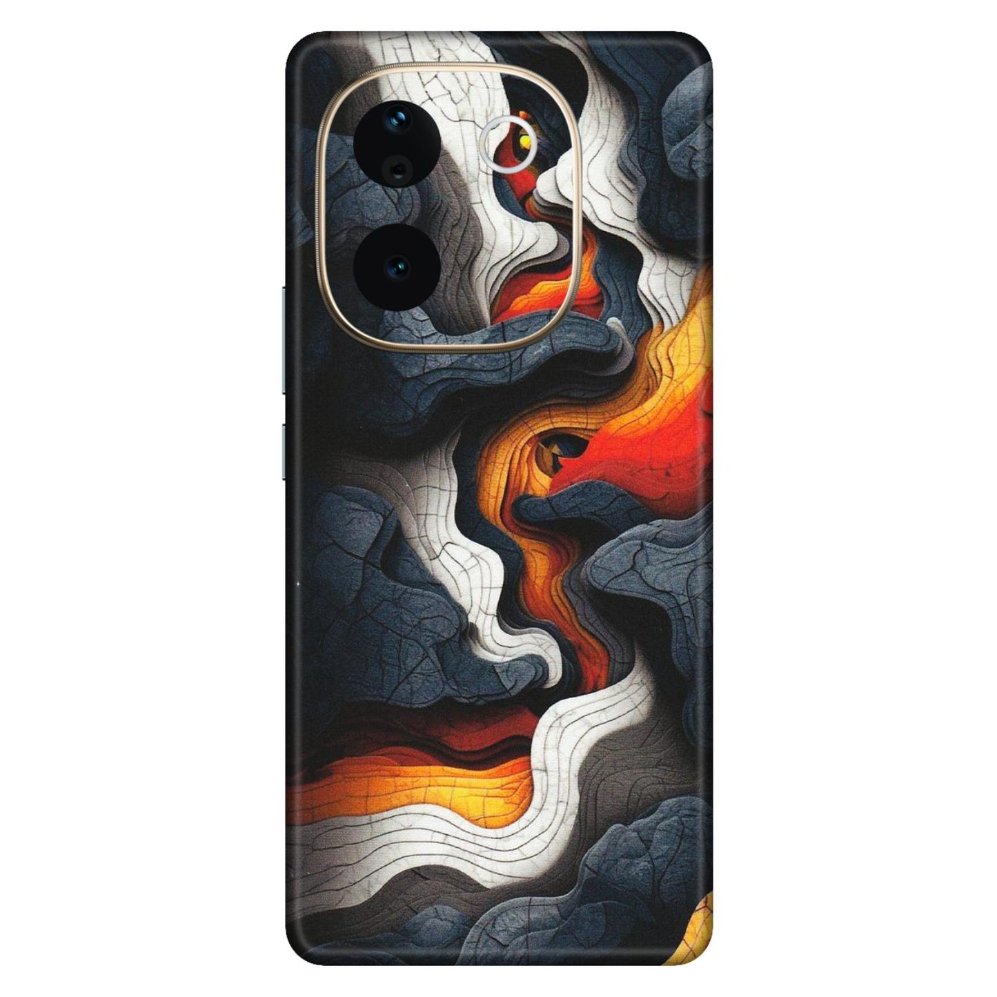 VIVO Z/V/X/T/U/S Series Phone Skins (All Models) - Abstract Volcanic Layers - Matte Finish (M-52) Vivo T3 Pro (5G)