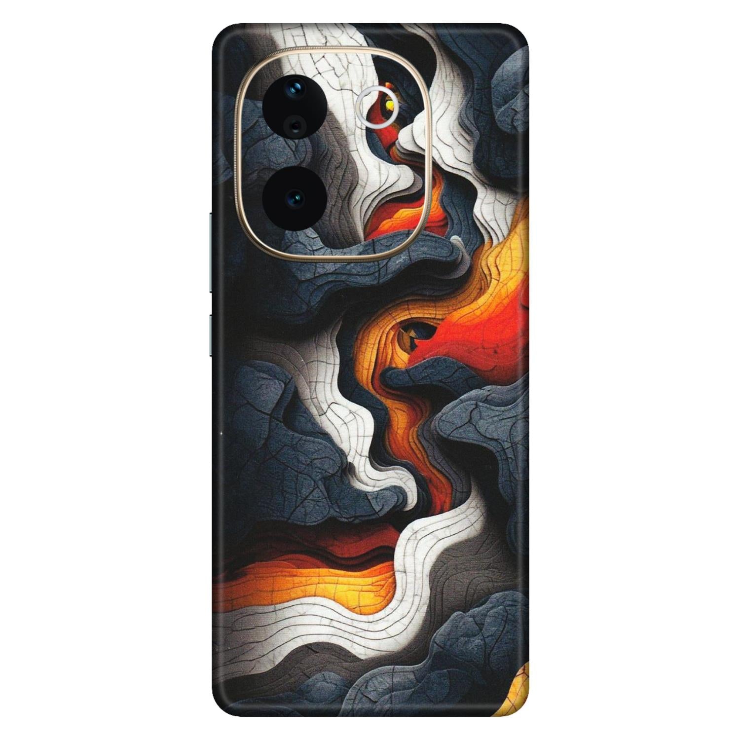 VIVO Z/V/X/T/U/S Series Phone Skins (All Models) - Abstract Volcanic Layers - Matte Finish (M-52) Vivo T3 Pro (5G)