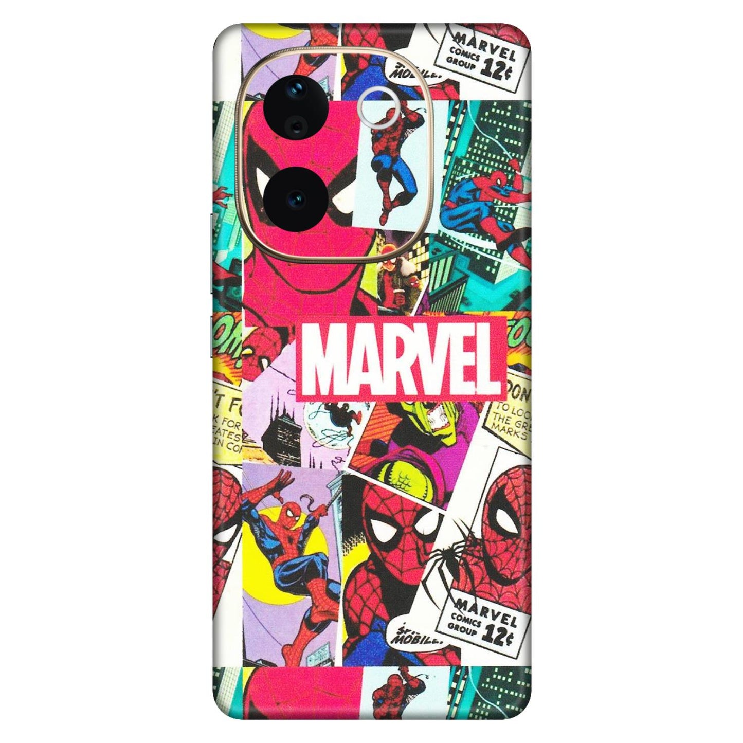 VIVO Z/V/X/T/U/S Series Phone Skins (All Models) - Marvel Comic Spiderman Grafitti - Matte Finish (M-72) Vivo T3 Pro (5G)