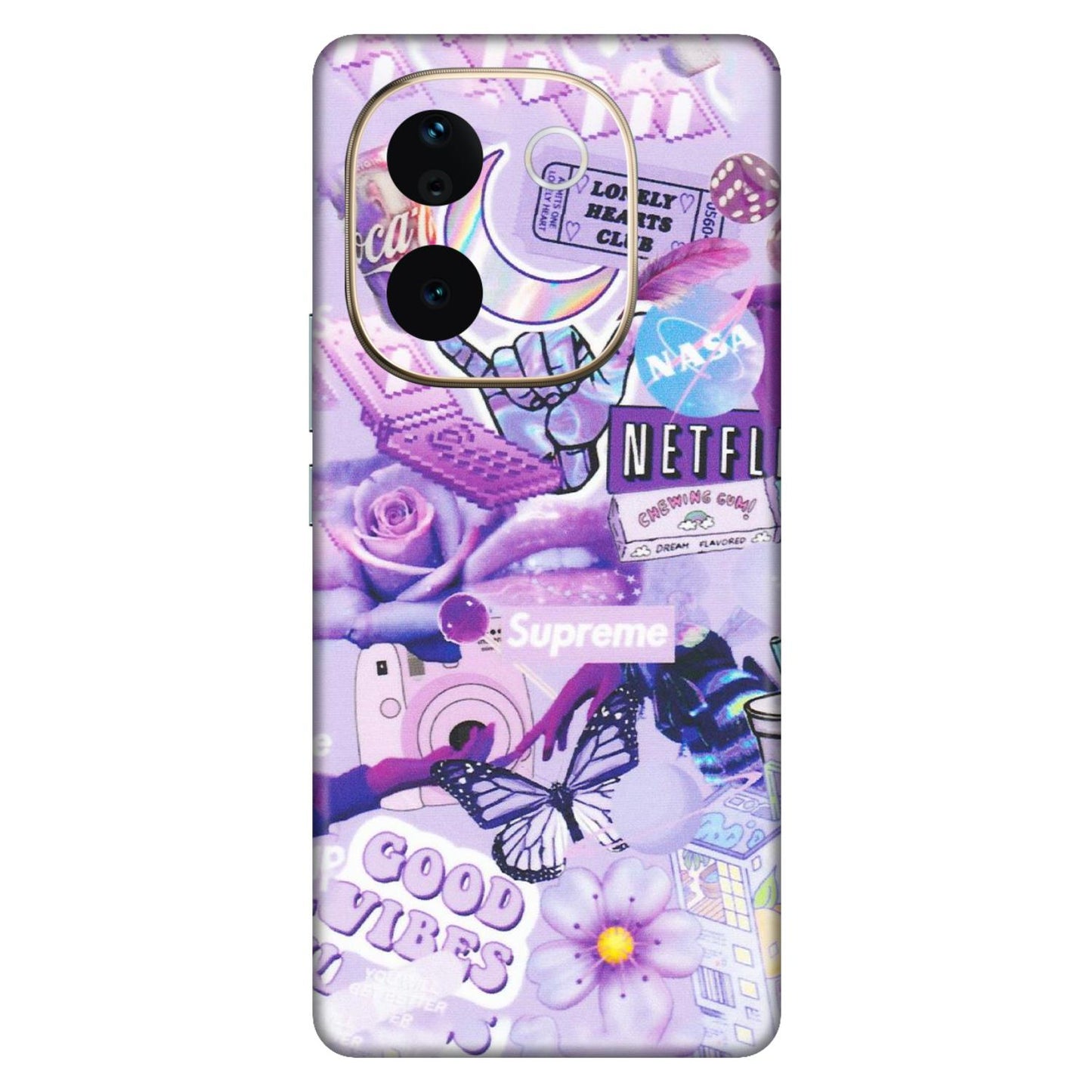 VIVO Z/V/X/T/U/S Series Phone Skins (All Models) - Supreme Purple Magic - Matte Finish (M-88) Vivo T3 Pro (5G)