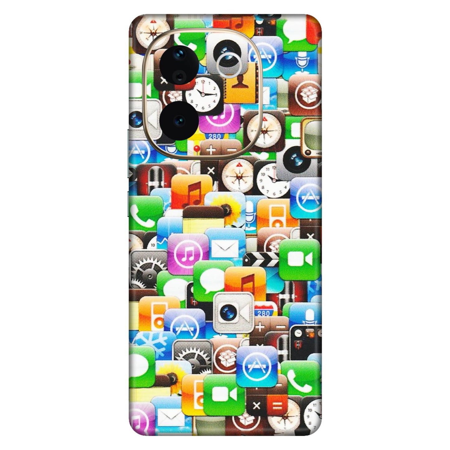 VIVO Z/V/X/T/U/S Series Phone Skins (All Models) - All Apple Icons - Matte Finish (M-93) Vivo T3 Pro (5G)