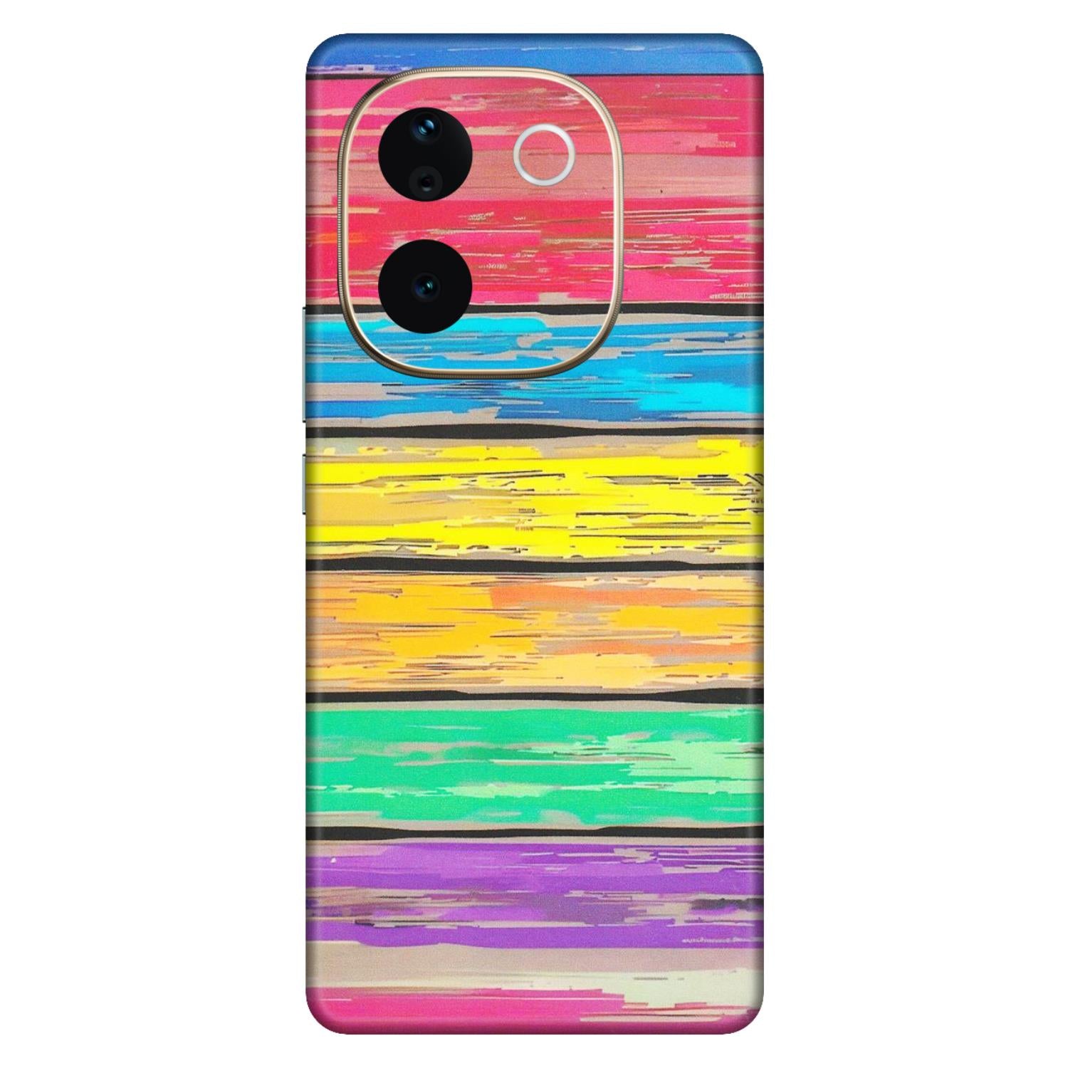 VIVO Z/V/X/T/U/S Series Phone Skins (All Models) - Multi Colour Wooden Wall - Matte Finish (M-96) Vivo T3 Pro (5G)