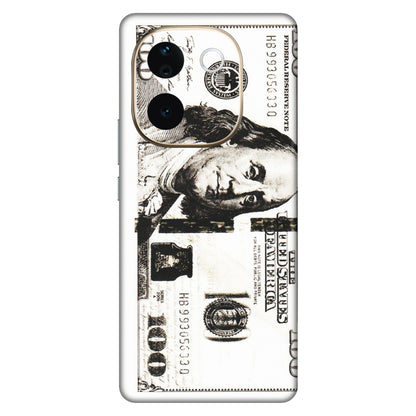 VIVO Z/V/X/T/U/S Series Phone Skins (All Models) - 100 Dollar Currency - Transparent Finish (T-01) Vivo T3 Pro (5G)