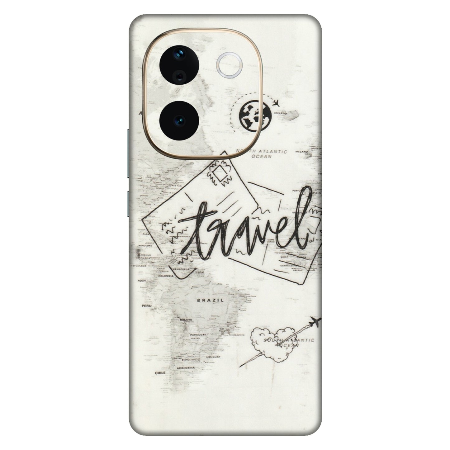 VIVO Z/V/X/T/U/S Series Phone Skins (All Models) - Travel Ticket - Transparent Finish (T-06) Vivo T3 Pro (5G)