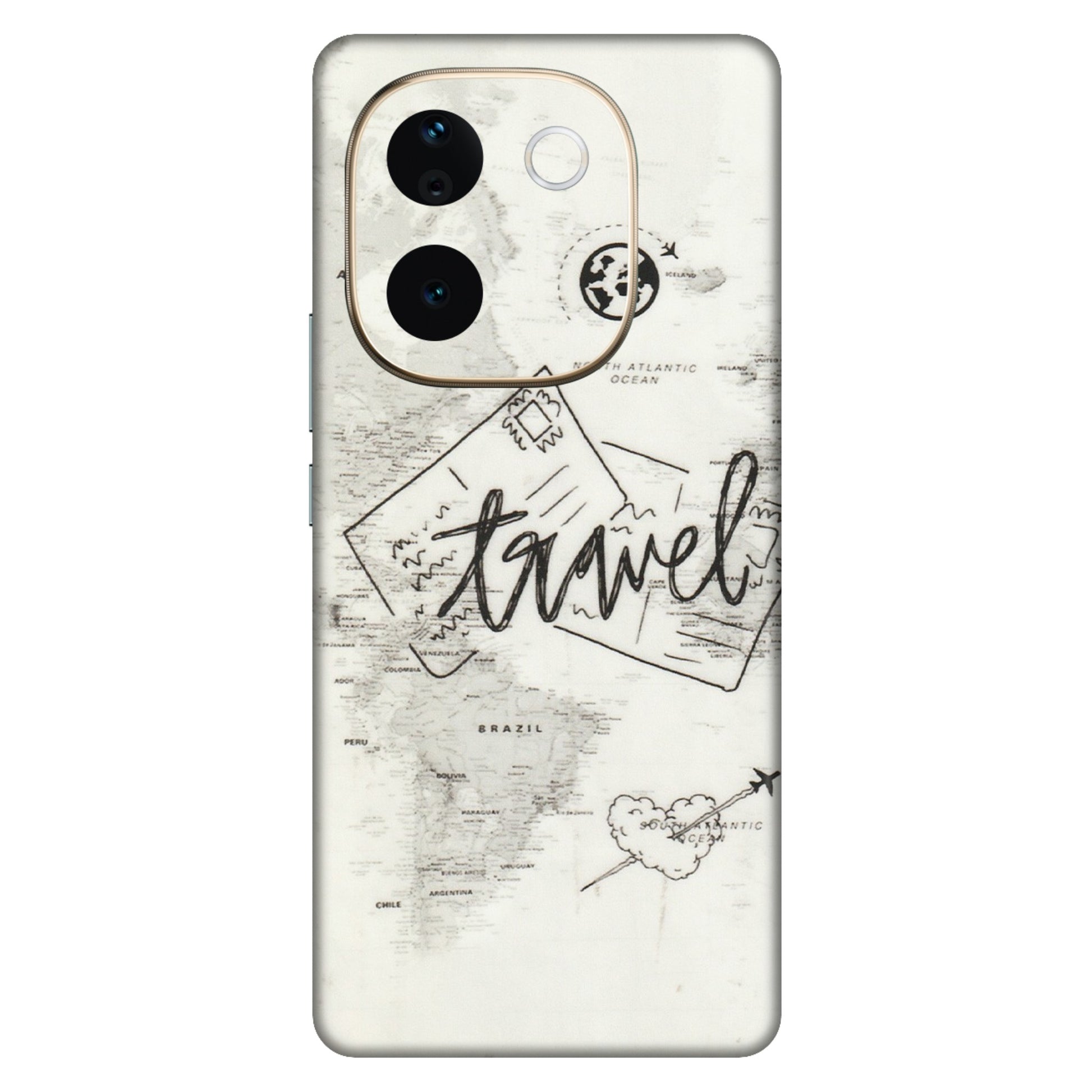 VIVO Z/V/X/T/U/S Series Phone Skins (All Models) - Travel Ticket - Transparent Finish (T-06) Vivo T3 Pro (5G)