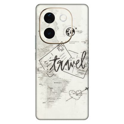 VIVO Z/V/X/T/U/S Series Phone Skins (All Models) - Travel Ticket - Transparent Finish (T-06) Vivo T3 Pro (5G)