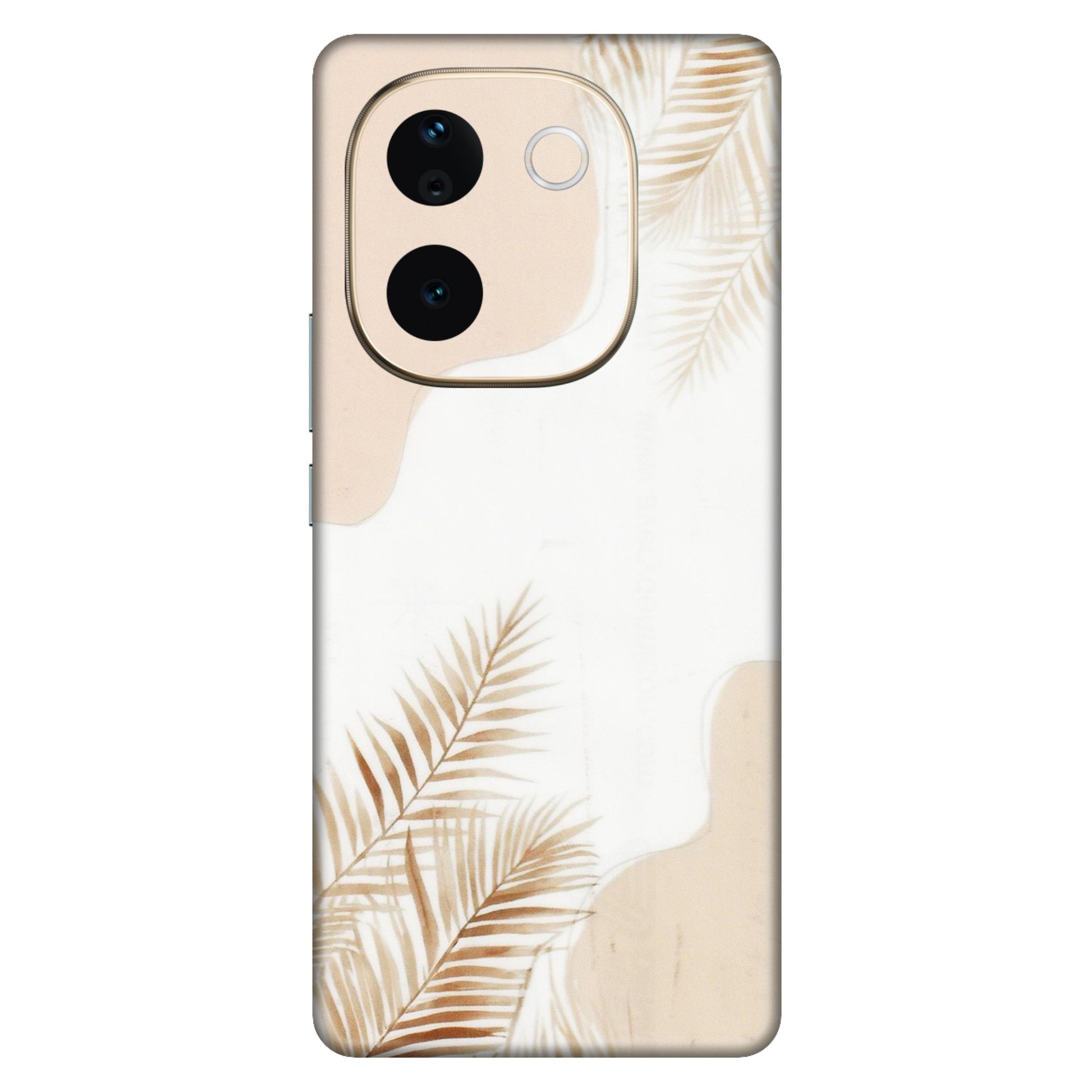 VIVO Z/V/X/T/U/S Series Phone Skins (All Models) - Gold Petals Abstract - Transparent Finish (T-08) Vivo T3 Pro (5G)