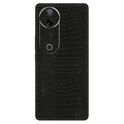 VIVO Z/V/X/T/U/S Series Phone Skins (All Models) - Snake Leather Black - 3D Embossed Finish (L-107) Vivo T3 Ultra (5G)
