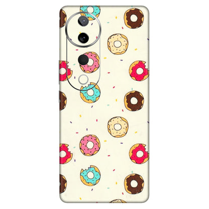 VIVO Z/V/X/T/U/S Series Phone Skins (All Models) - Mini Donuts Doodle Art - 3D Embossed Finish (L-122) Vivo T3 Ultra (5G)