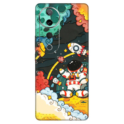 VIVO Z/V/X/T/U/S Series Phone Skins (All Models) - Astronauts & Spaceship - 3D Embossed Finish (L-145) Vivo T3 Ultra (5G)