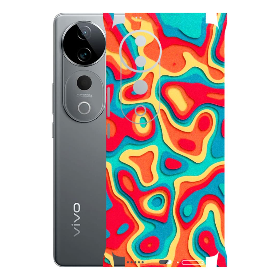 VIVO Z/V/X/T/U/S Series Phone Skins (All Models) - Abstract Swirl - 3D Embossed Finish (L-150) Vivo T3 Ultra (5G)