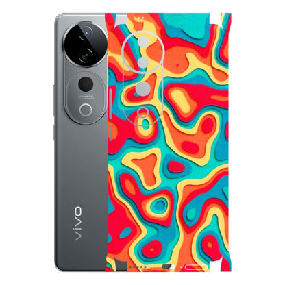 VIVO Z/V/X/T/U/S Series Phone Skins (All Models) - Abstract Swirl - 3D Embossed Finish (L-150) Vivo T3 Ultra (5G)