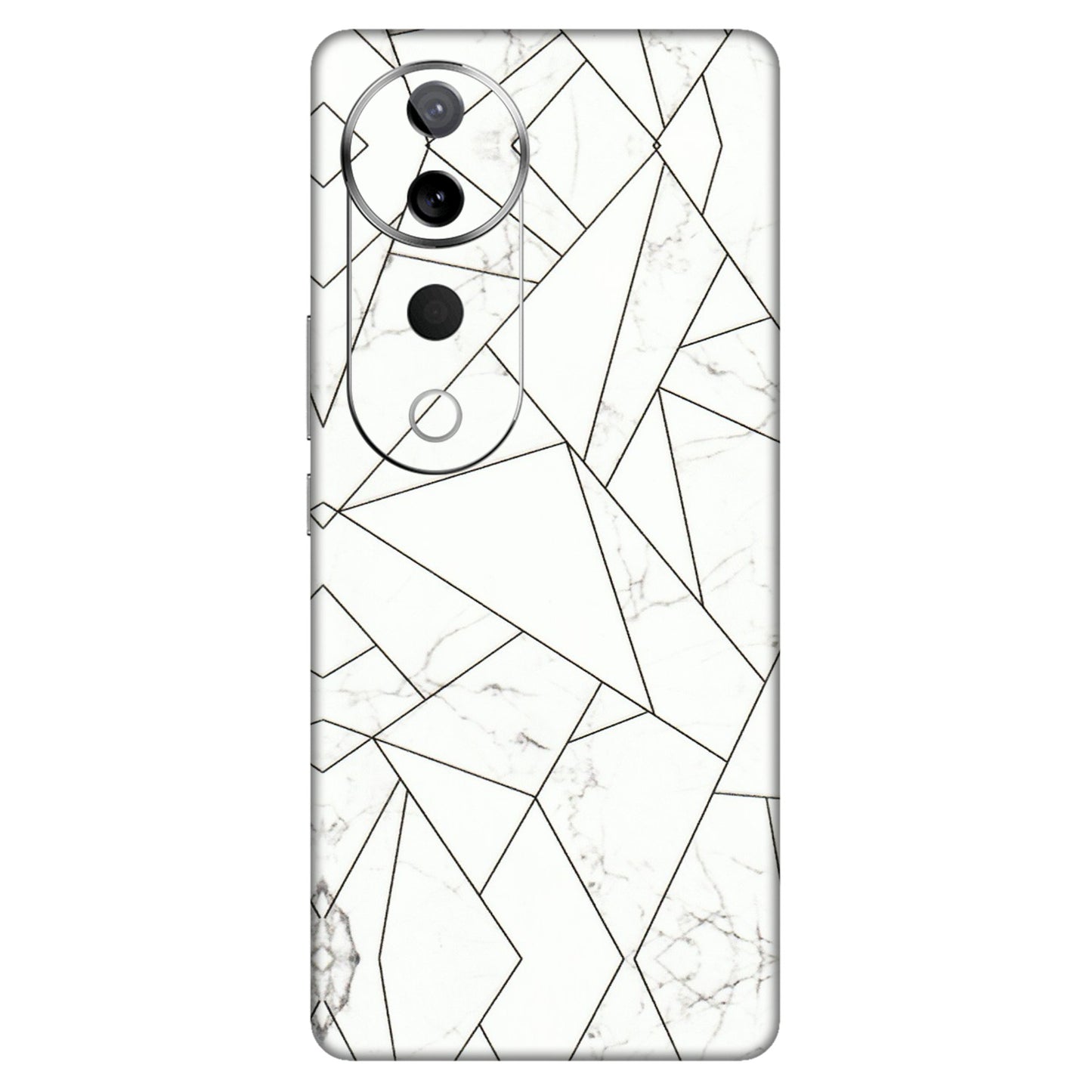 VIVO Z/V/X/T/U/S Series Phone Skins (All Models) - Luxury White Marble Effect - 3D Embossed Finish (L-168) Vivo T3 Ultra (5G)
