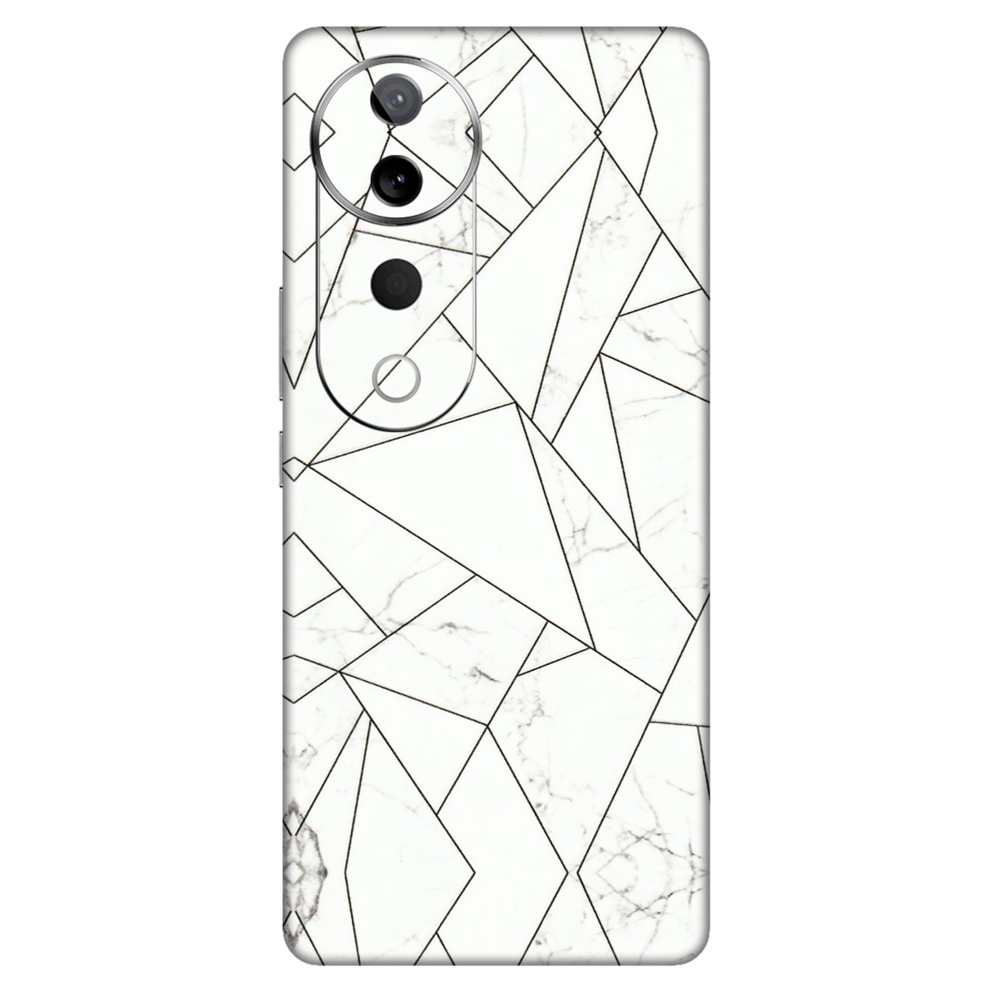 VIVO Z/V/X/T/U/S Series Phone Skins (All Models) - Luxury White Marble Effect - 3D Embossed Finish (L-168) Vivo T3 Ultra (5G)