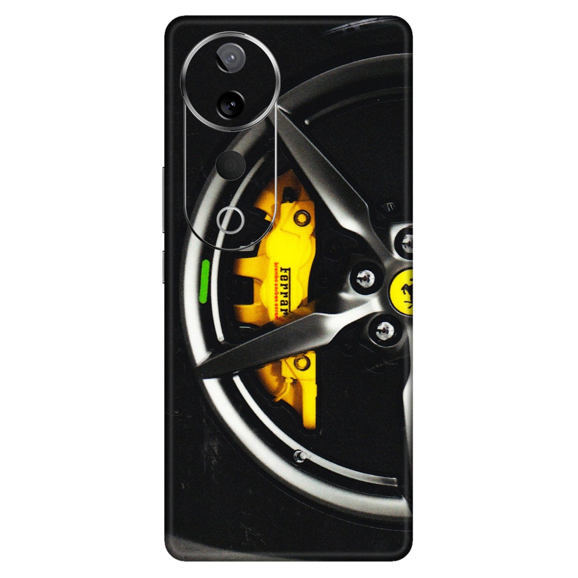 VIVO Z/V/X/T/U/S Series Phone Skins (All Models) - Ferrari Wheel Alloy - 3D Embossed Finish (L-173) Vivo T3 Ultra (5G)