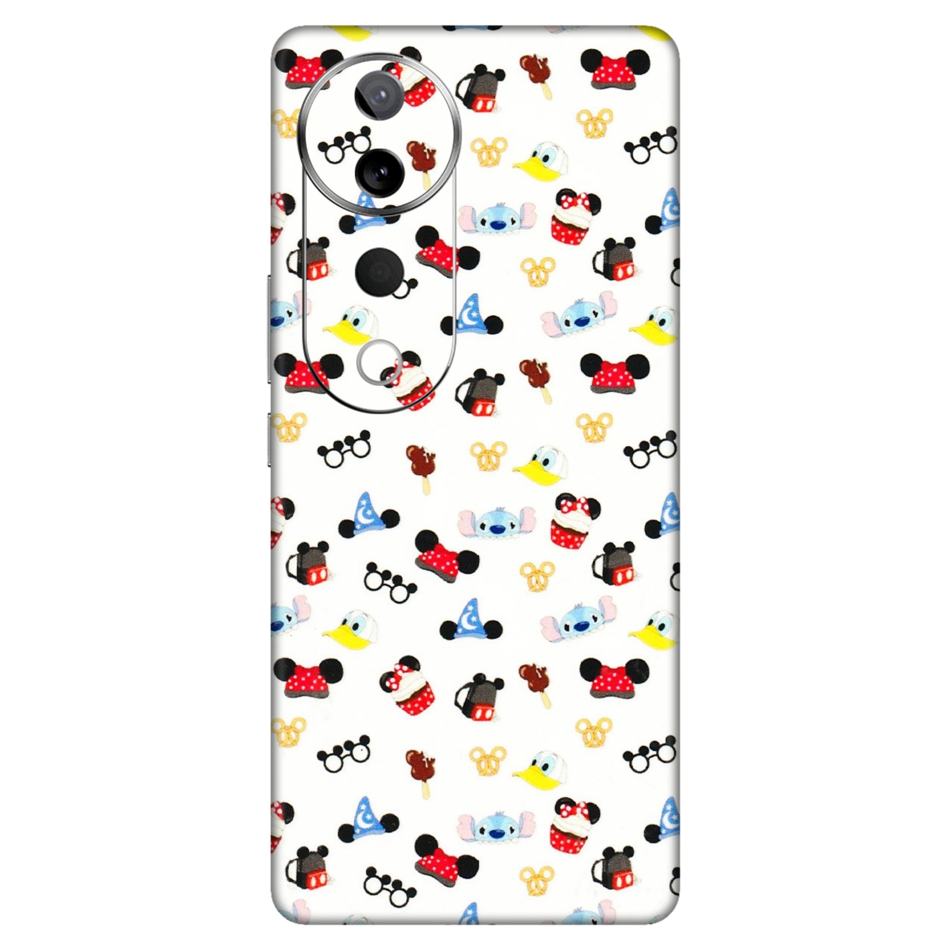 VIVO Z/V/X/T/U/S Series Phone Skins (All Models) - Minnie Mouse & Donald Doodles s - 3D Embossed Finish (L-194) Vivo T3 Ultra (5G)