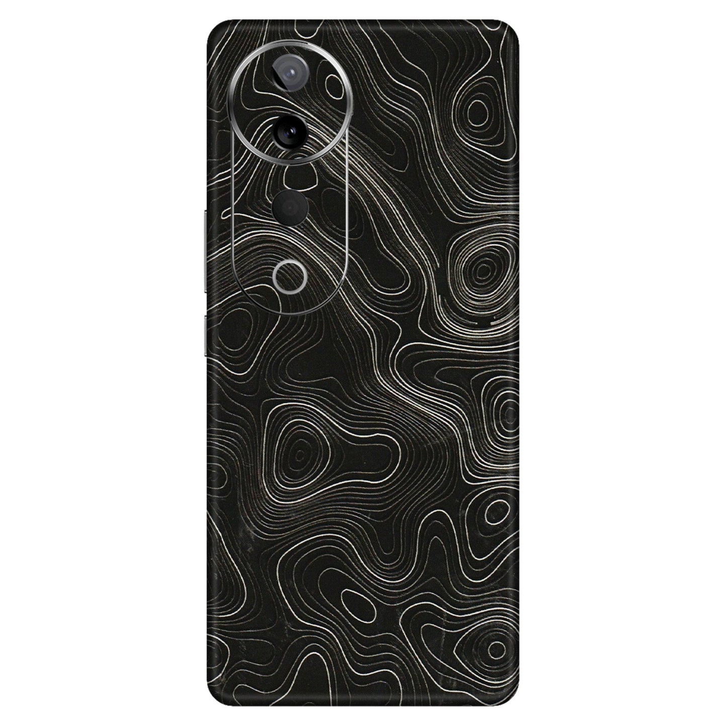 VIVO Z/V/X/T/U/S Series Phone Skins (All Models) - Black Swirl - 3D Embossed Finish (L-196) Vivo T3 Ultra (5G)